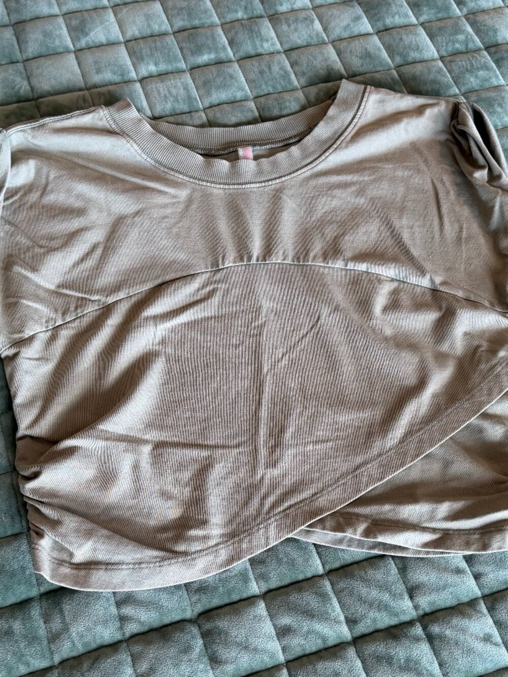 Size L FP Movement by Free People Hot Shot Crossover Crop Top in Terrain